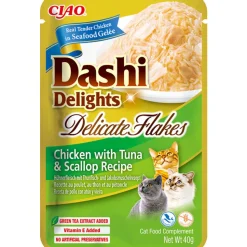 Ciao Dashi Delights Delicate Flakes Kattenvoer Nat Chicken & Tuna & Scallop 40 gr