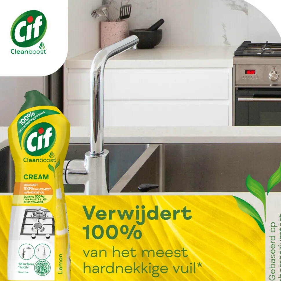 Cif Schuurmiddel Cream Citroen 750 ml