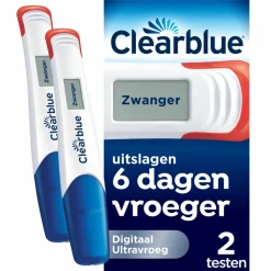 Clearblue Zwangerschapstest Ultravroeg Digitaal 2 stuks