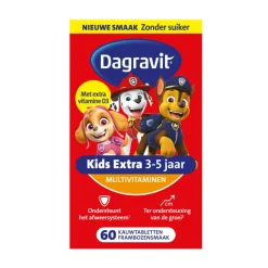 Dagravit Multivitamine Kids Extra 3-5 Jaar Paw Patrol 60 Kauwtabletten