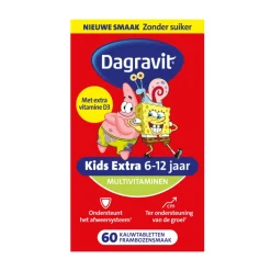 Dagravit Multivitamine Kids Extra 6-12 Jaar Spongebob 60 kauwtabletten