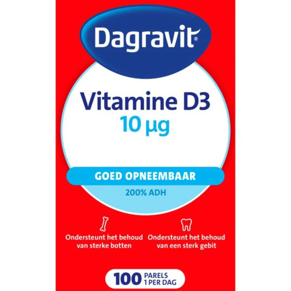Dagravit Vitamine D Parels 10 µg 100 capsules