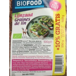 Damhert Biofood Lijnzaad Biologisch 500 gr