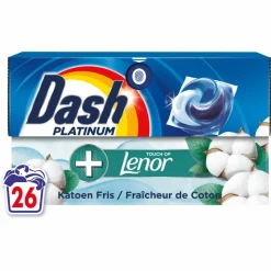 Dash Wasmiddelcapsules 4in1 Pods Katoen Fris 26 stuks