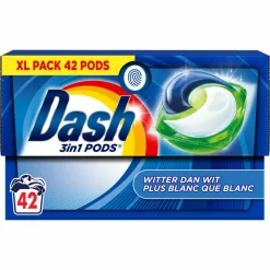Dash Wasmiddelcapsules 3in1 Pods Witter dan Wit 42 stuks
