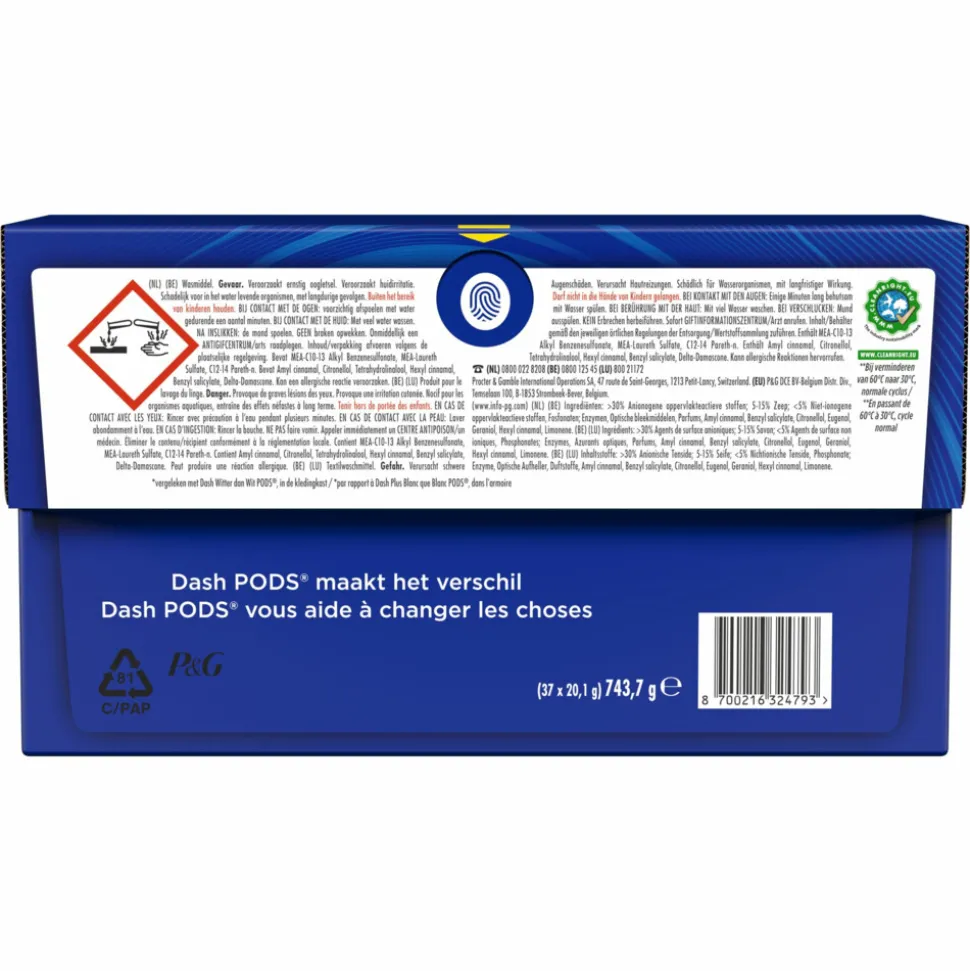 Dash Wasmiddelcapsules 3in1 Pods Kersenbloesem 37 stuks