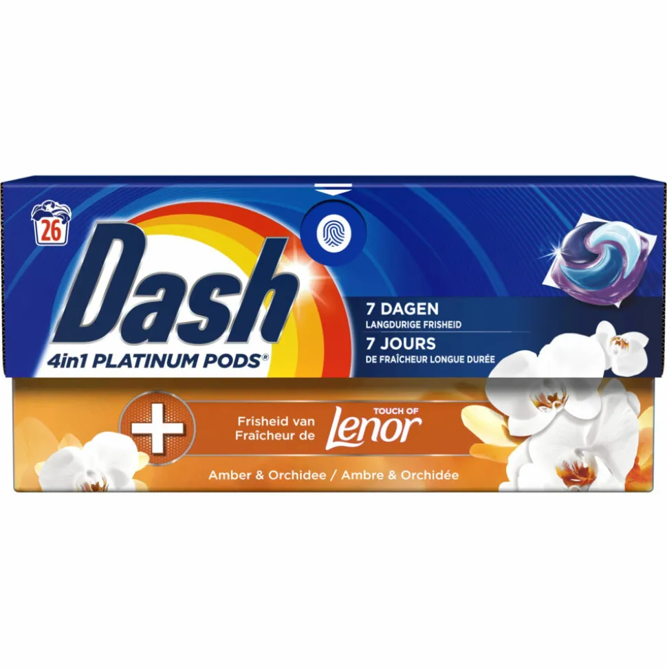 Dash Wasmiddelcapsules 4in1 Pods Amber & Orchidee 26 stuks