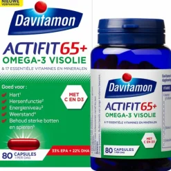 Davitamon Actifit 65+ Omega-3 Visolie 80 capsules