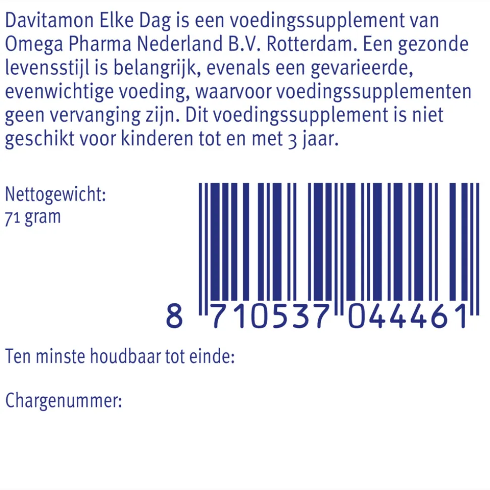 Davitamon Elke Dag 60 tabletten