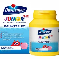 Davitamon Junior 3+ Kauwvitamines Framboos 120 kauwtabletten