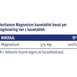 Davitamon Magnesium Kauwtablet 60 tabletten