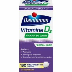 Davitamon Vitamine D3 Vanaf 50 Jaar 130 smelttabletten
