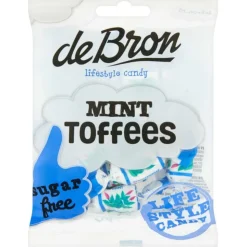 De bron Suikervrije Mint Toffee 90 gr
