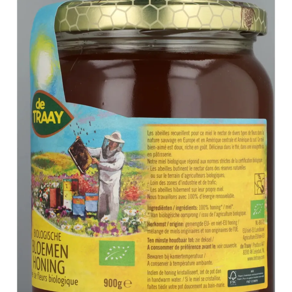 De Traay Bloemen Honing Eko 900 gr