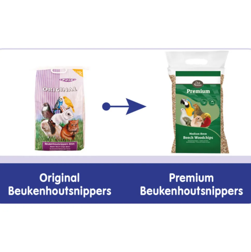 Deli Nature Premium Beukenhoutsnippers 10 mm Grof 12,5 kg