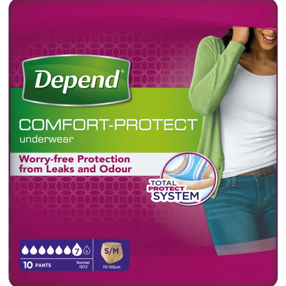Depend Pants voor Vrouwen Normal S-M 10 stuks