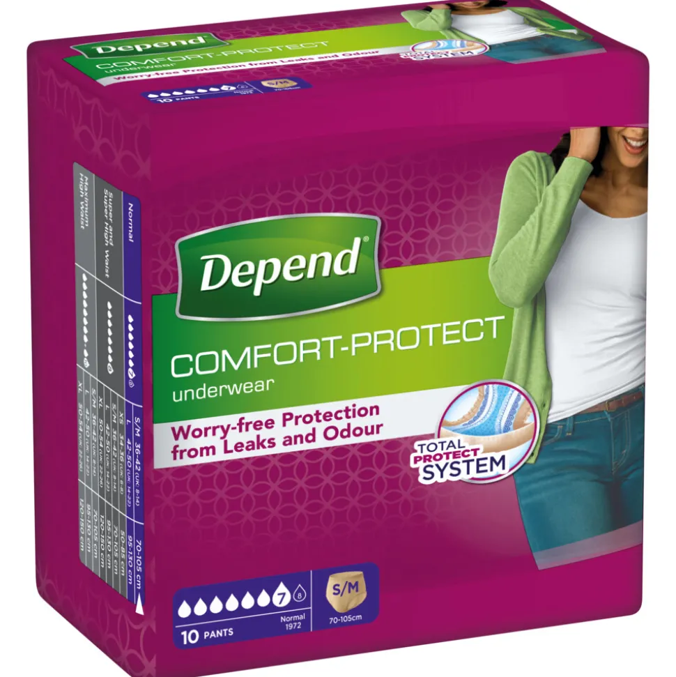 Depend Pants voor Vrouwen Normal S-M 10 stuks