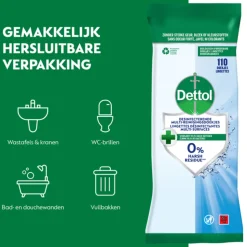 Dettol Desinfecterende Reinigingsdoekjes Cleanser 110 stuks