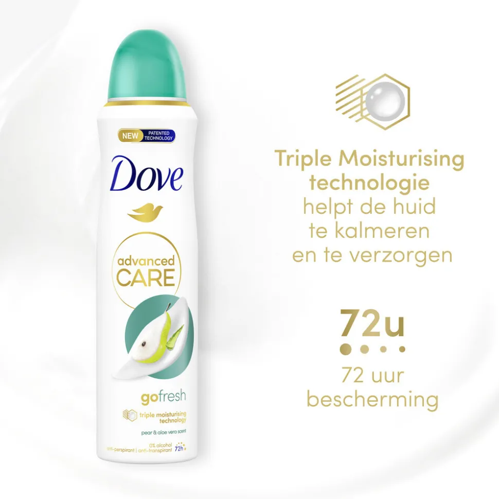 Dove Deodorant Spray Advanced Care Peer & Aloe Vera 150 ml