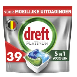 Dreft Vaatwastabletten Platinum All In One Original 39 stuks