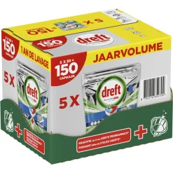 Dreft Vaatwastabletten Platinum Plus All In One Deep Clean 150 stuks