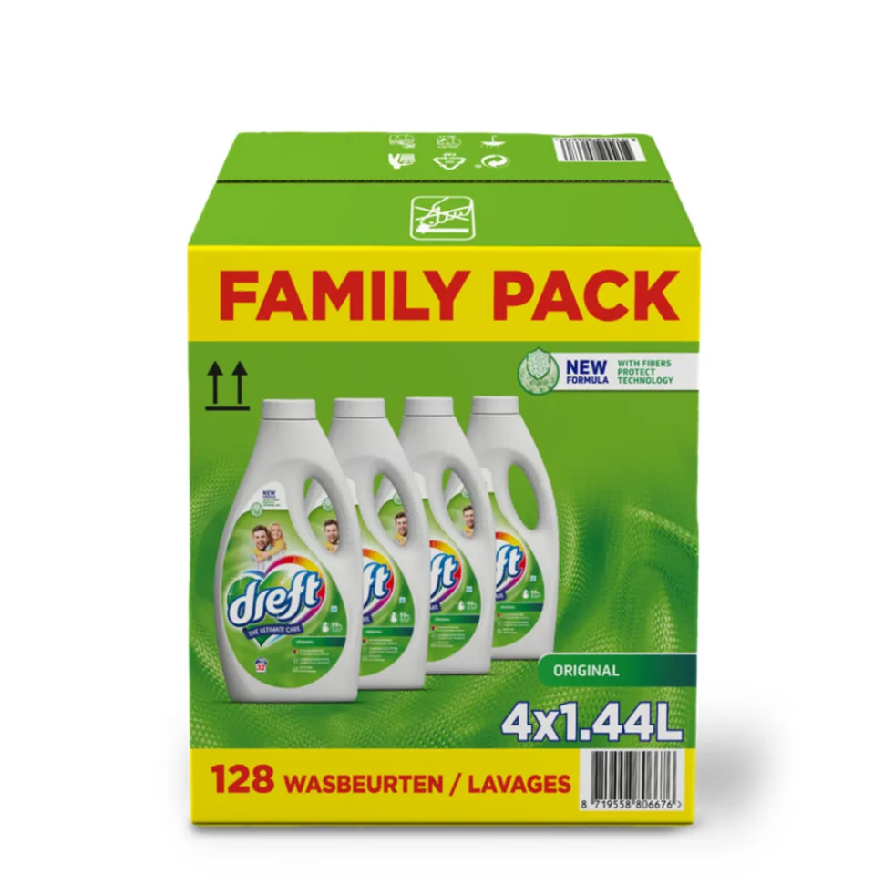 Dreft Vloeibaar Wasmiddel Regular Family pack 4 x 32 wasbeurten = 128 wasbeurten