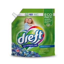 Dreft Vloeibaar Wasmiddel Ochtendfris Navulverpakking 28 Wasbeurten 1,26 liter