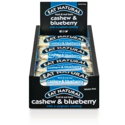 Eat natural Fruit & Noten Bar Yoghurtlaagje Cashew & Blueberry 12 x 45 gr