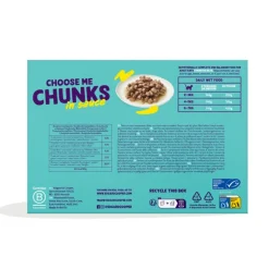 Edgard & Cooper Adult Chunks Kattenvoer Nat Kip & Zalm & Kalkoen & Lam 24 x 85 gr