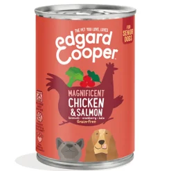 Edgard & Cooper Blik Vers Vlees Senior Hondenvoer Kip - Zalm 400 gr