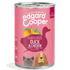 Edgard & Cooper Blik Vers Vlees Puppy Hondenvoer Eend - Kip 400 gr