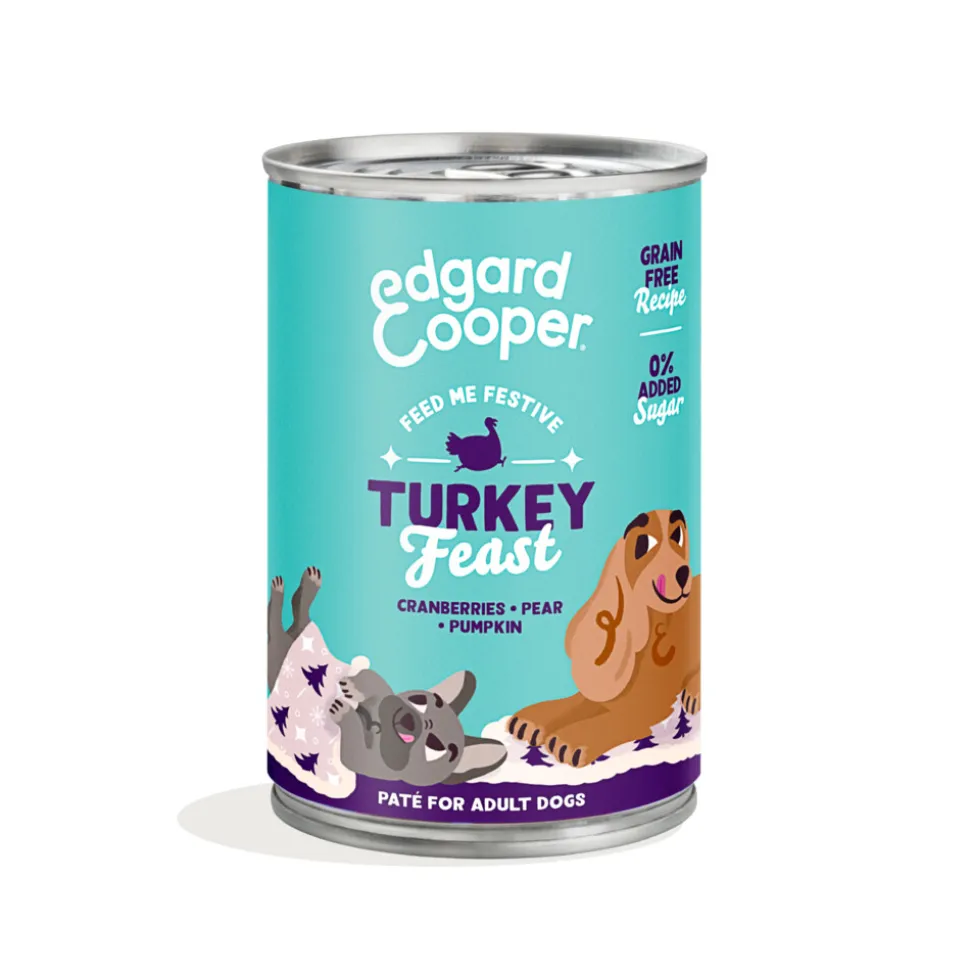 Edgard & Cooper Feestelijk Hondenvoer in Blik Kalkoen 400 gr