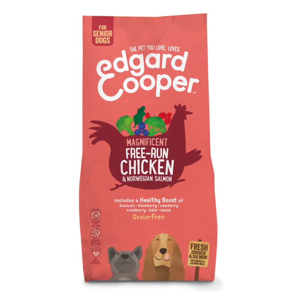 Edgard & Cooper Hondenvoer Senior Scharrelkip - Noorse Zalm 7 kg