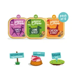 Edgard & Cooper Hondenvoer Multipack Kip - Wild - Lam 6 x 100 gr