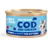 Edgard & Cooper Kattenvoer Kitten Chunks Kabeljauw - Kip 85 gr
