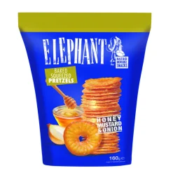 Elephant Pretzels Honing, Mosterd & Ui 160 gr