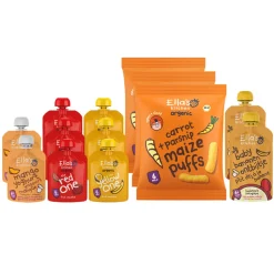 Ella's kitchen 6 + m 13 stuks Knijpzakjes + Snacks Pakket