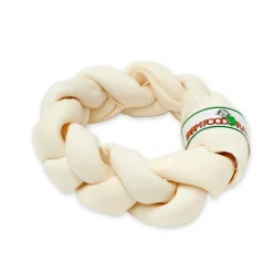 Farm Food Rawhide Dental Braided Donut L