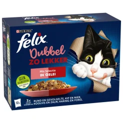Felix Dubbel Zo Lekker Mix Selectie in Gelei 12 x 85 gr
