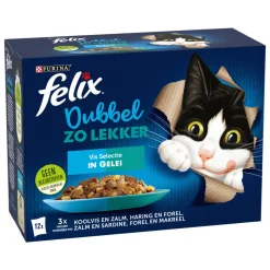 Felix Dubbel Zo Lekker Vis Selectie in Gelei 12 x 85 gr