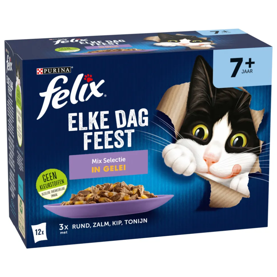 Felix Elke Dag Feest Mix Selectie in Gelei 7+ Jaar 12 x 85 gr