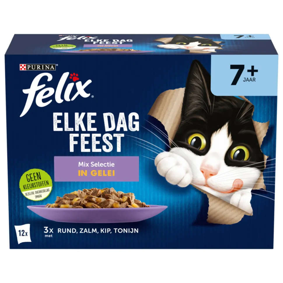 Felix Elke Dag Feest Mix Selectie in Gelei 7+ Jaar 12 x 85 gr