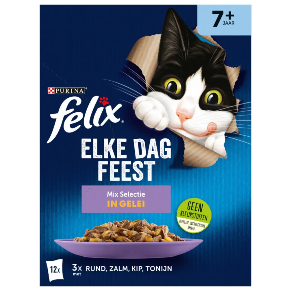 Felix Elke Dag Feest Mix Selectie in Gelei 7+ Jaar 12 x 85 gr