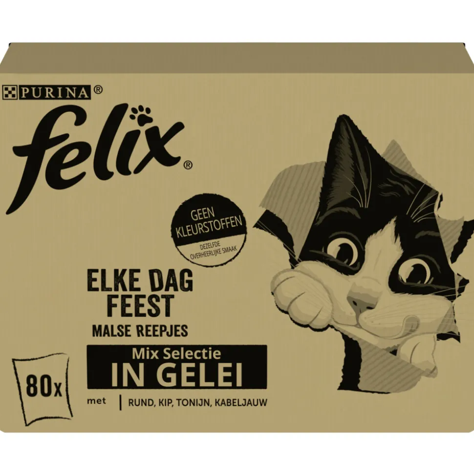 Felix Elke Dag Feest Mix Selectie in Gelei 80 x 85 gr