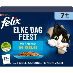 Felix Elke Dag Feest Vis Selectie in Gelei 7+ Jaar 12 x 85 gr