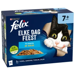Felix Elke Dag Feest Vis Selectie in Gelei 7+ Jaar 12 x 85 gr