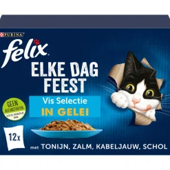 Felix Elke Dag Feest Vis Selectie in Gelei 12 x 85 gr