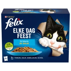 Felix Elke Dag Feest Vis Selectie in Gelei 12 x 85 gr