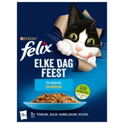 Felix Elke Dag Feest Vis Selectie in Gelei 12 x 85 gr