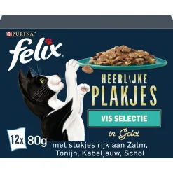 Felix Heerlijke Plakjes in Gelei Selectie Vis 12 x 80 gr